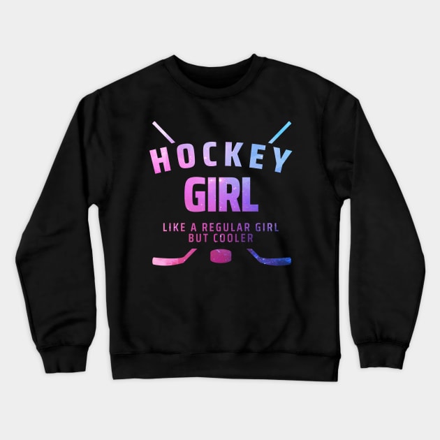 hockey girl Crewneck Sweatshirt by Mandala Project